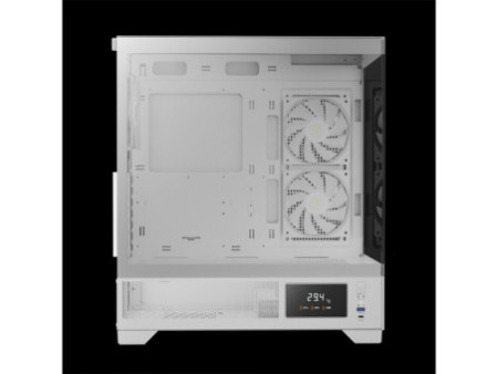 Gabinete Gamer Gamdias Argus E4 Elite, RGB, Mid Tower, Vidro Temperado, White, Sem fonte, Com 1 Fan