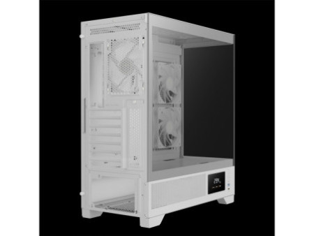 Gabinete Gamer Gamdias Argus E4 Elite, RGB, Mid Tower, Vidro Temperado, White, Sem fonte, Com 1 Fan