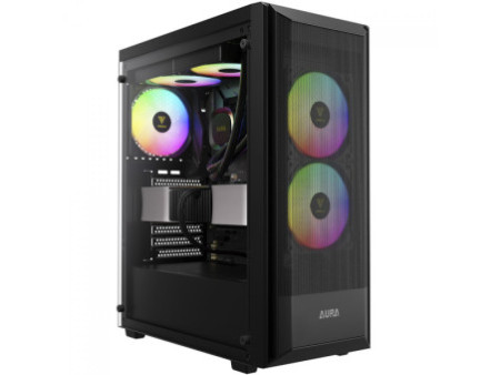 Gabinete Gamer Gamdias Talos E3, Mid Tower, Vidro Temperado, ATX, Com 3 Fans, Preto