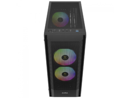 Gabinete Gamer Gamdias Talos E3, Mid Tower, Vidro Temperado, ATX, Com 3 Fans, Preto