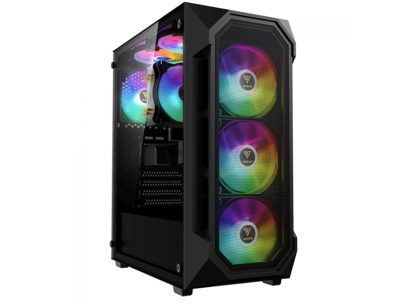 Gabinete Gamer Gamdias Aura GC2 Elite ARGB, Vidro Temperado, ATX, Mid Tower, Com 4 Fans, Sem Fonte, Black Gabinete Gamer Gamdias Aura GC2 Elite ARGB, Vidro Temperado, ATX, Mid Tower, Com 4 Fans, Sem Fonte, Black