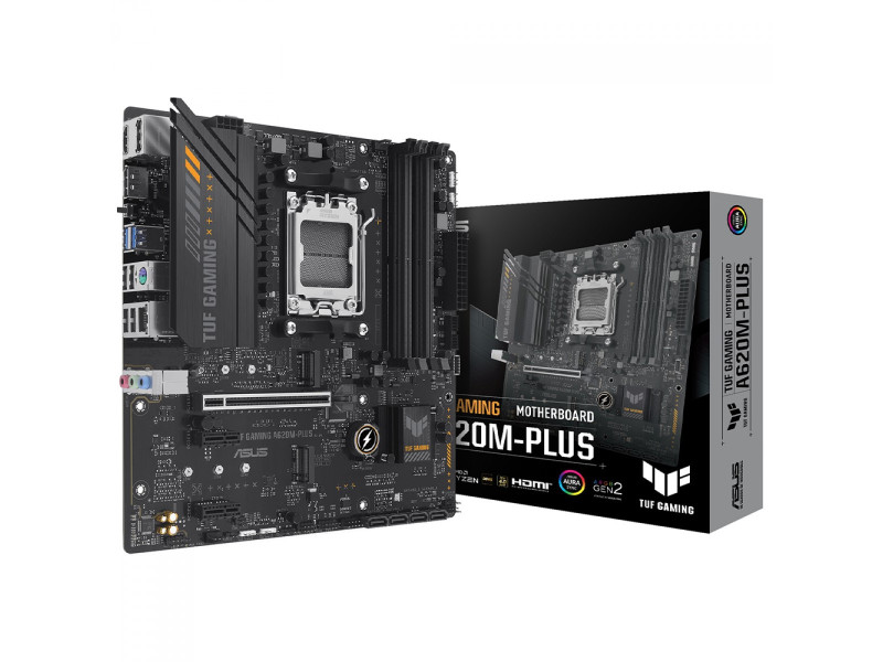 Placa Mãe Asus TUF Gaming A620M-PLUS, Chipset A620, AMD AM5, m-ATX, DDR5, 90MB1EZ0-M0EAY0
