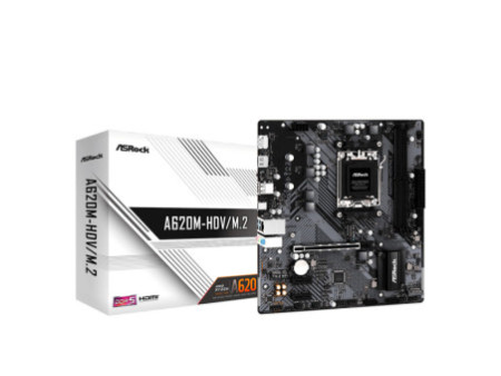 Placa Mãe ASRock A620M-HDV/M.2, Chipset A620, AMD AM5, M-ATX, DDR5, 90-MXBLL0-A0UAYZ