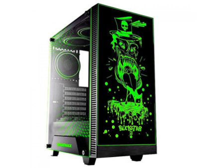 Gabinete Gamer Gamemax Optical G510-DBB, Mid Tower, Com 3 Fans, Painel Lateral, Black, Sem Fonte