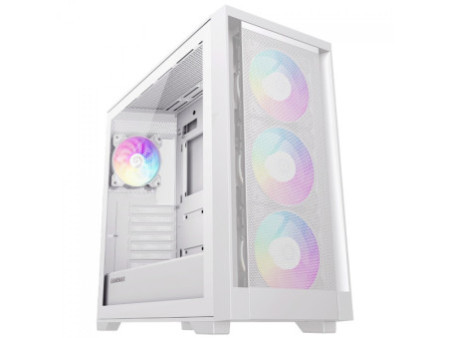 Gabinete Gamer Gamemax Siege White, Mid Tower, EATX, Vidro Temperado, Branco, Sem Fonte, Sem Fan