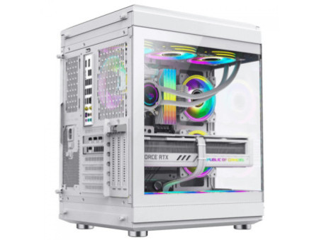 Gabinete Gamer Gamemax Hype Black, Cube Design, Mid Tower, ATX, Vidro Temperado, Preto, Sem Fan