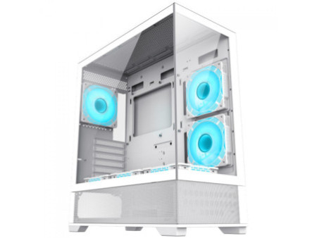 Gabinete Gamer Gamemax Vista Black, Mid Tower, ATX, Vidro Temperado, Preto, Sem Fonte, Sem Fans