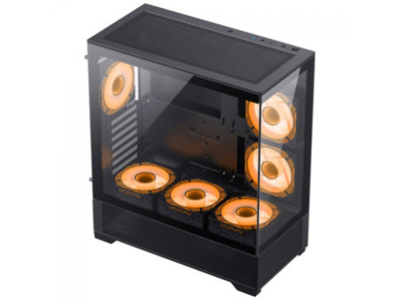 Gabinete Gamer Gamemax Quest Black, Mid Tower, E-ATX, Vidro Temperado, Preto, Sem Fonte, Sem Fan
