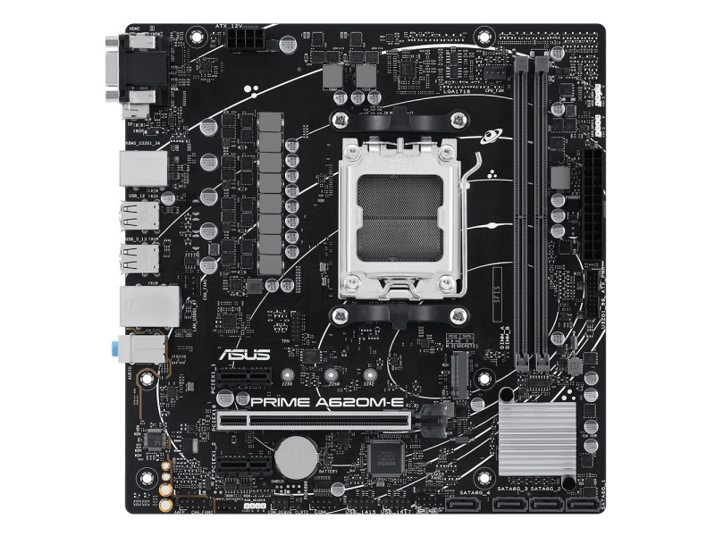 Placa Mãe Asus PRIME A620M-E, Chipset A620, AMD AM5, MATX, DDR5, 90MB1F50-M0EAY0