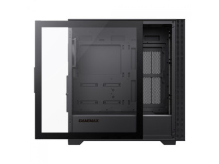 Gabinete Gamer Gamemax Siege Black, Mid Tower, EATX, Vidro Temperado, Preto, Sem Fonte, Sem Fan