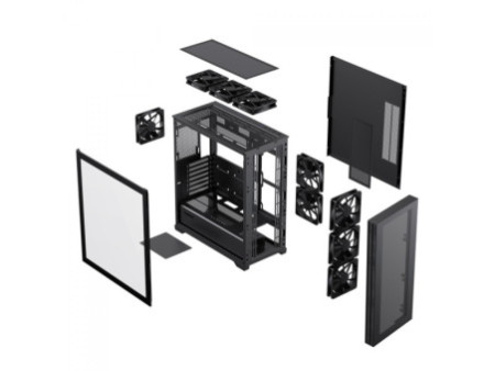 Gabinete Gamer Gamemax Siege Black, Mid Tower, EATX, Vidro Temperado, Preto, Sem Fonte, Sem Fan