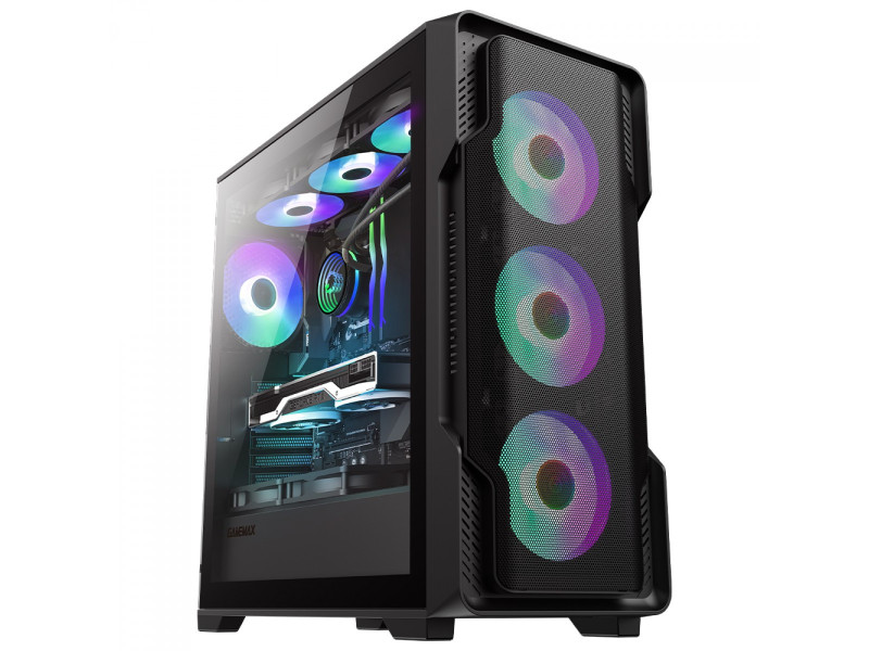 Gabinete Gamer Gamemax Lucent Black, Mid Tower, ATX, Vidro Temperado, Preto, Sem Fans Gabinete Gamer Gamemax Lucent Black, Mid Tower, ATX, Vidro Temperado, Preto, Sem Fans