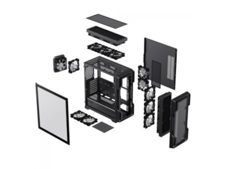 Gabinete Gamer Gamemax Lucent Black, Mid Tower, ATX, Vidro Temperado, Preto, Sem Fans
