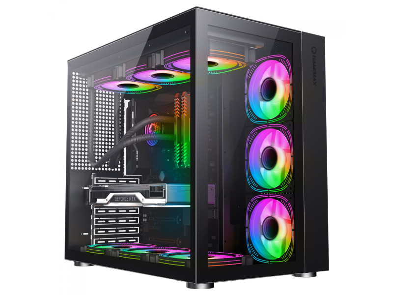 Gabinete Gamer Gamemax Lucent White, Mid Tower, ATX, Vidro Temperado, Branco, Sem Fans Gabinete Gamer Gamemax Lucent White, Mid Tower, ATX, Vidro Temperado, Branco, Sem Fans