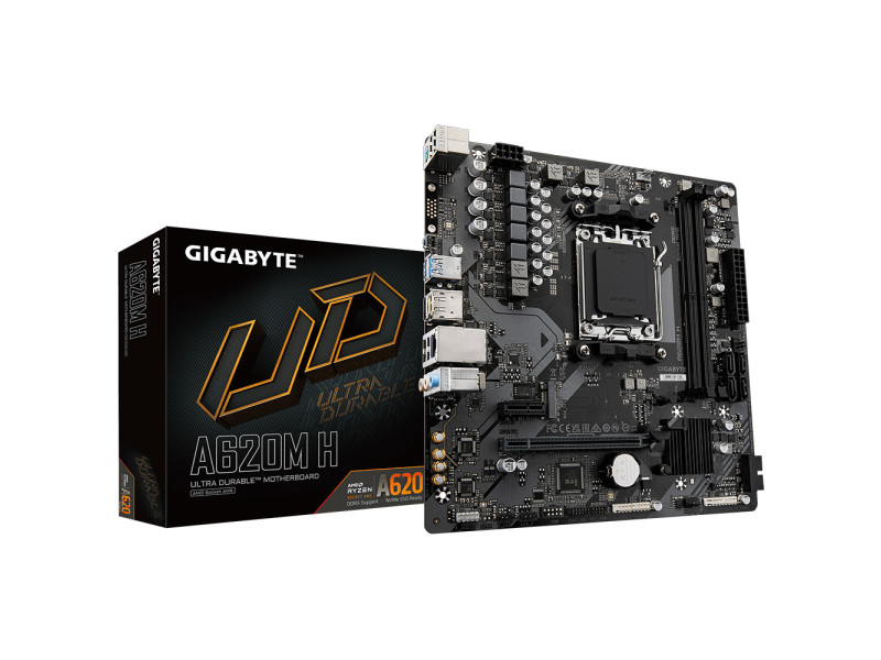 Placa Mãe Gigabyte A620M H, Chipset A620, AMD AM5, MATX, DDR5