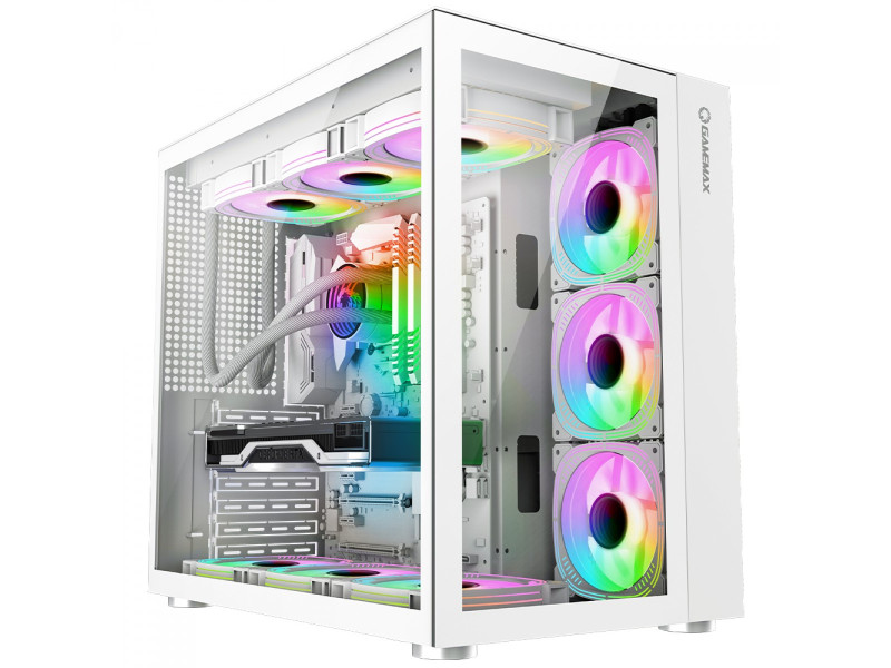 Gabinete Gamer Gamemax Diamond 3601, RGB, Mid Tower, Com 1 Fan, Vidro Temperado, Black, Sem Fonte, DIAMOND 3601 V2 Gabinete Gamer Gamemax Diamond 3601, RGB, Mid Tower, Com 1 Fan, Vidro Temperado, Black, Sem Fonte, DIAMOND 3601 V2