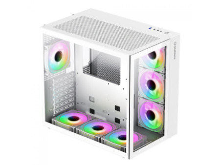 Gabinete Gamer Gamemax Diamond 3601, RGB,  Mid Tower, Com 1 Fan, Vidro Temperado, Black, Sem Fonte, DIAMOND 3601 V2