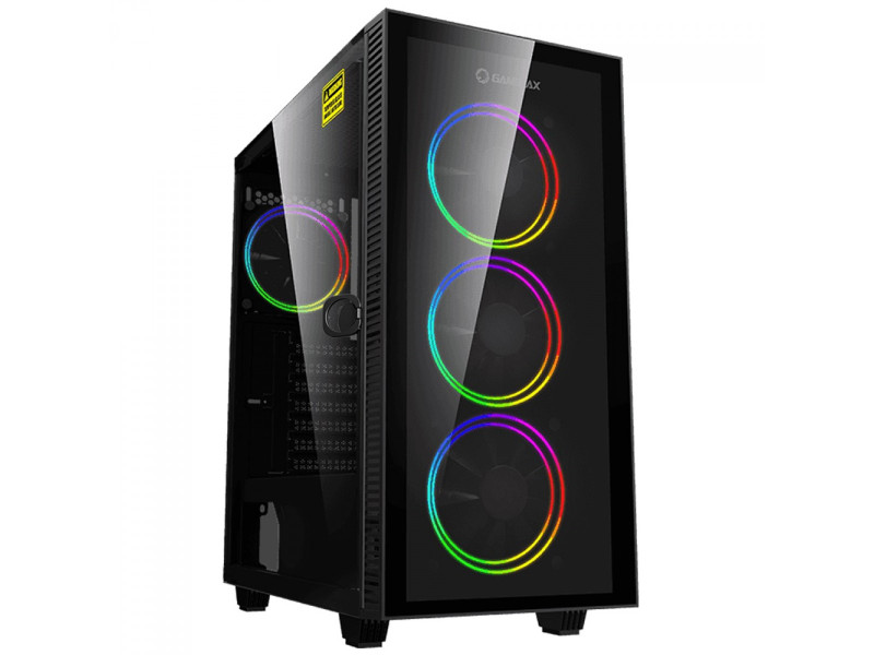Gabinete Gamer Gamemax Fortress TG, Mid Tower, Vidro Temperado, Black, ATX, Sem Fonte, Com 2 Fans, MFG.A362 V2 Gabinete Gamer Gamemax Fortress TG, Mid Tower, Vidro Temperado, Black, ATX, Sem Fonte, Com 2 Fans, MFG.A362 V2