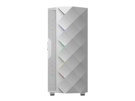 Gabinete Gamer Gamemax Revolt 3606, RGB, Mid Tower, Vidro Temperado, White/Black, Sem Fonte, Com 3 Fans