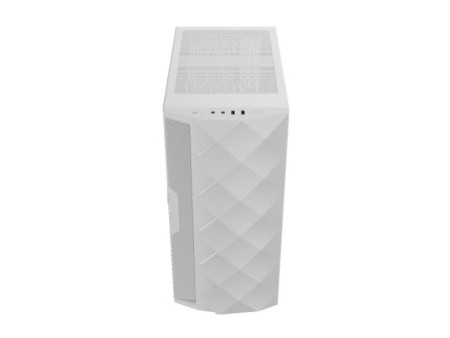 Gabinete Gamer Gamemax Revolt 3606, RGB, Mid Tower, Vidro Temperado, White/Black, Sem Fonte, Com 3 Fans