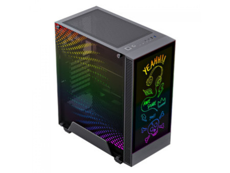 Gabinete Gamer Gamemax Revolt 3606, RGB, Mid Tower, Vidro Temperado, White, Sem Fonte, Com 3 Fans
