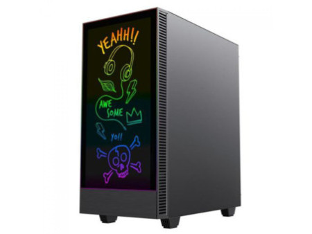 Gabinete Gamer Gamemax Revolt 3606, RGB, Mid Tower, Vidro Temperado, White, Sem Fonte, Com 3 Fans