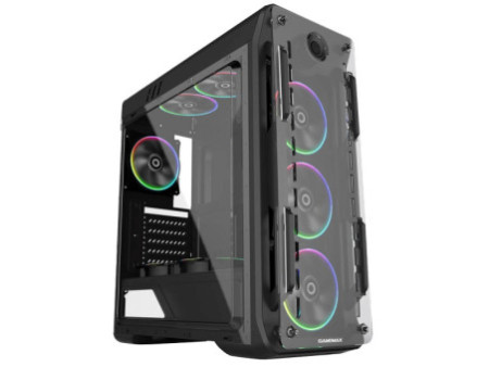 Gabinete Gamer Gamemax Infinit Abyss M908 TR, ARGB, Mid Tower, Vidro Temperado, E-ATX, White, Sem Fonte, Com 1 Fan