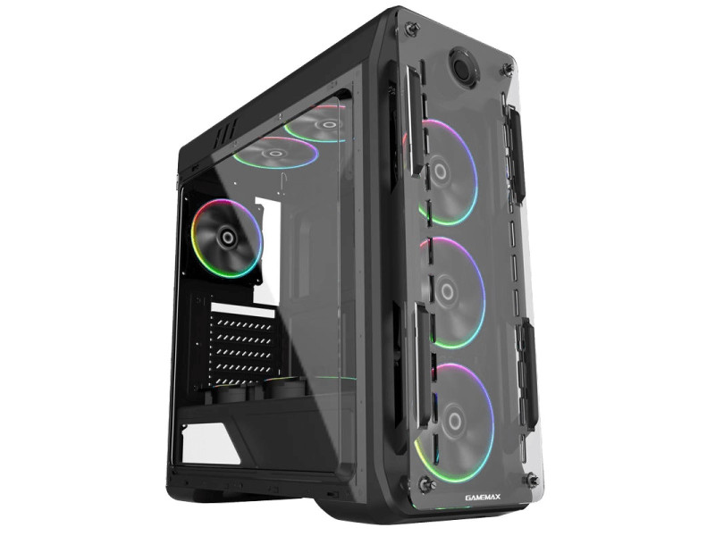 Gabinete Gamer Gamemax Infinit Abyss M908 TR, ARGB, Mid Tower, Vidro Temperado, E-ATX, White, Sem Fonte, Com 1 Fan