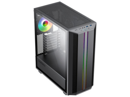 Gabinete Gamer Gamemax Panda, Mid Tower, Vidro Temperado, White, Sem Fonte, Com 1 Fan