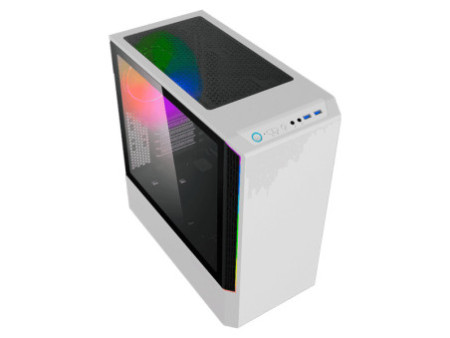 Gabinete PowerX 6507TG, Mini Tower, Black, Com Fita Led RGB, mATX, Com Fan
