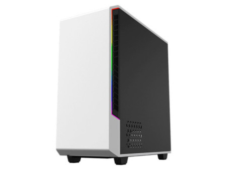 Gabinete PowerX 6507TG, Mini Tower, Black, Com Fita Led RGB, mATX, Com Fan