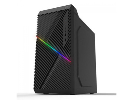 Gabinete PowerX 6503BK, Mini Tower, Black, Com Fita Led RGB, mATX, Com Fonte, Com Fan