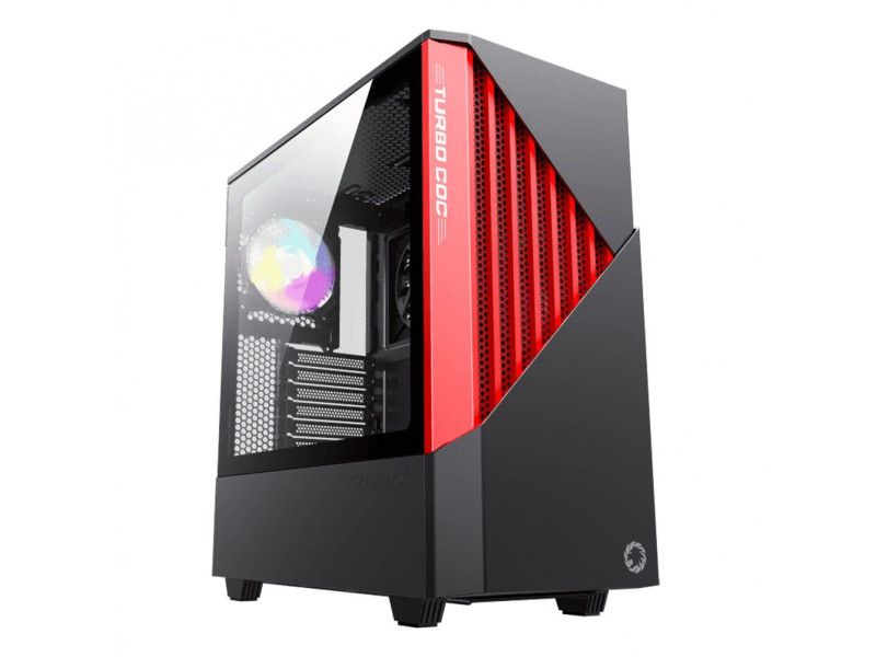 Gabinete Gamer Gamemax Contac, ARGB, Mid Tower, Vidro Temperado, Black/Gray, Sem Fonte, Com 3 Fans, Contac Turbo BG
