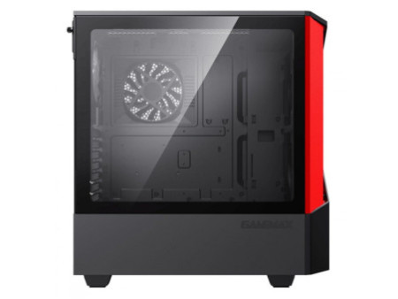 Gabinete Gamer Gamemax Contac, ARGB, Mid Tower, Vidro Temperado, Black/Gray, Sem Fonte, Com 3 Fans, Contac Turbo BG
