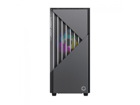 Gabinete Gamer Gamemax 3609BK, Typhoon, ARGB, Mid Tower, Vidro Temperado, Black, Sem Fonte, Com 2 Fans