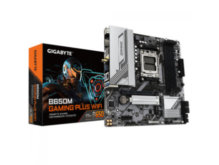 Placa Mãe Gigabyte B650M Gaming Plus WiFi, Chipset B650, AMD AM5, M-ATX, DDR5