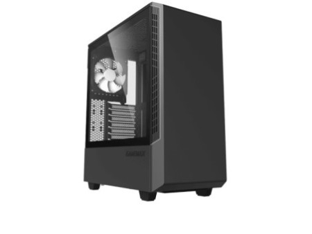 Gabinete Gamer Gamemax Ninja 3611 COC, Mid Tower, RGB, Vidro Temperado, Preto, E-ATX, Sem Fonte, Com 2 Fans