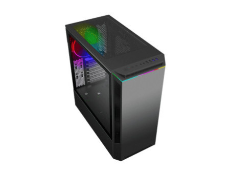 Gabinete Gamer Gamemax Diamond 3601-W, RGB,  Mid Tower, Vidro Temperado, Branco, S-Fonte, Com 1 Fan