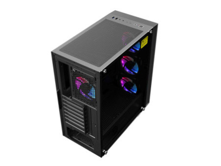 Gabinete Gamer Gamemax Fortress TG, Mid Tower, Vidro Temperado, Black, ATX, Sem Fonte, Com 2 Fans, MFG.A362