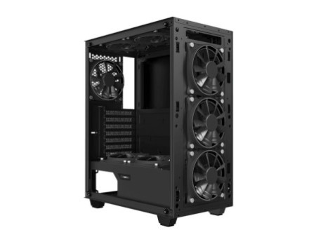 Gabinete Gamer Gamemax Fortress TG, Mid Tower, Vidro Temperado, Black, ATX, Sem Fonte, Com 2 Fans, MFG.A362