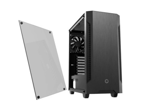 Gabinete Gamer Gamemax Stratos H609 ARGB, Mini Tower, Vidro Temperado, Black, Sem Fonte, Com 4 Fans, H609
