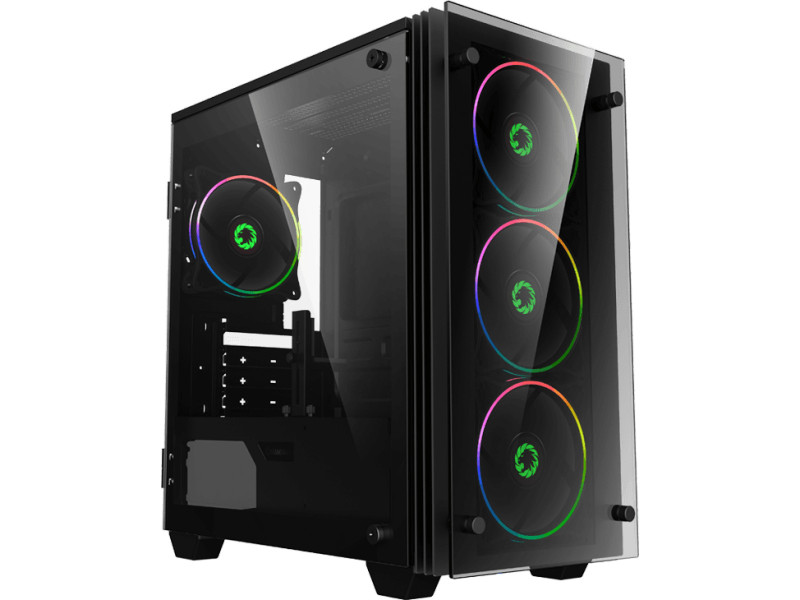Gabinete Gamer Gamemax Expedition, Mid Tower, Com 1 Fan, mATX, Painel Lateral, White, Sem Fonte