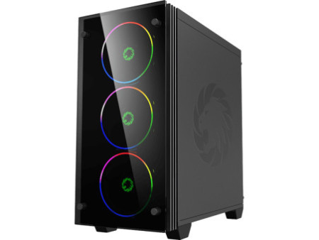 Gabinete Gamer Gamemax Expedition, Mid Tower, Com 1 Fan, mATX, Painel Lateral, White, Sem Fonte