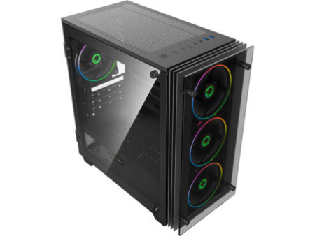 Gabinete Gamer Gamemax Expedition, Mid Tower, Com 1 Fan, mATX, Painel Lateral, White, Sem Fonte