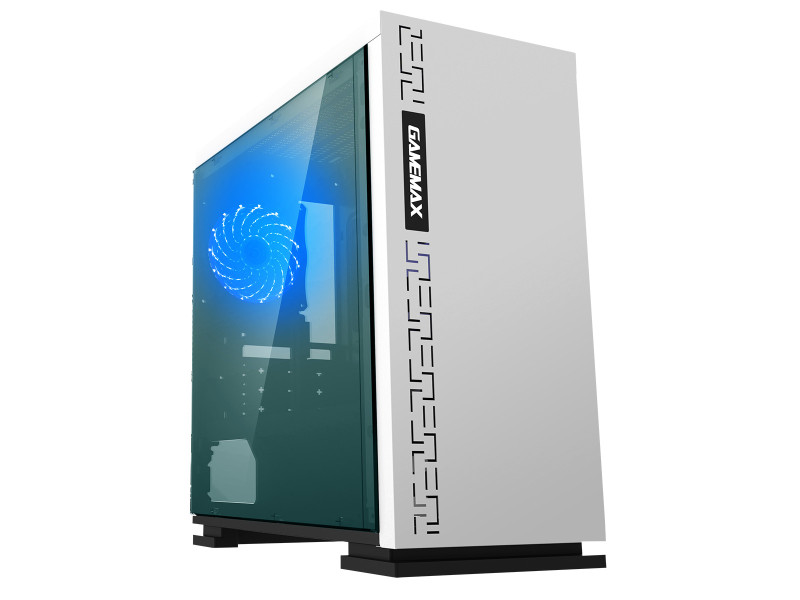 Gabinete Gamer Gamemax Hero, Mid Tower, Vidro temperado, Black, Sem Fonte, ​​​​​​​Com 3 Fans White
