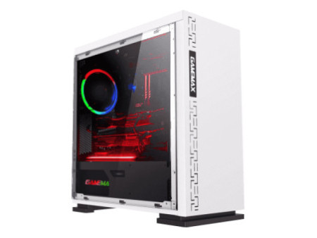 Gabinete Gamer Gamemax Hero, Mid Tower, Vidro temperado, Black, Sem Fonte, ​​​​​​​Com 3 Fans White