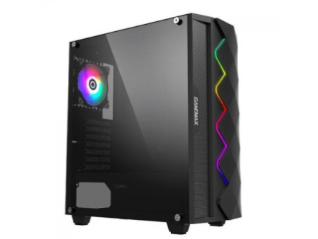 Gabinete Gamer Gamemax H602W, Mid Tower, Com 3 Fans, Painel Lateral, White, Sem Fonte