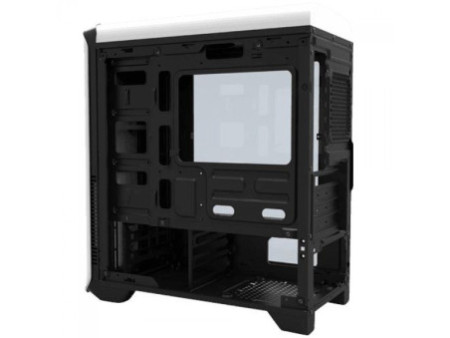 Gabinete Gamer Gamemax Hero, Mid Tower, ​​​​​​​Com 3 Fans Blue, Vidro temperado, Black, Sem Fonte