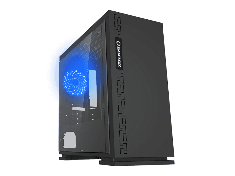 Gabinete Gamer Gamemax Dark Ranger, Mid Tower, ​​​​​​​Vidro temperado, Sem Fonte, Com 1 Fan RGB, Black, H605-TR
