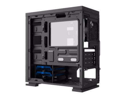 Gabinete Gamer Gamemax Dark Ranger, Mid Tower, ​​​​​​​Vidro temperado, Sem Fonte, Com 1 Fan RGB, Black, H605-TR